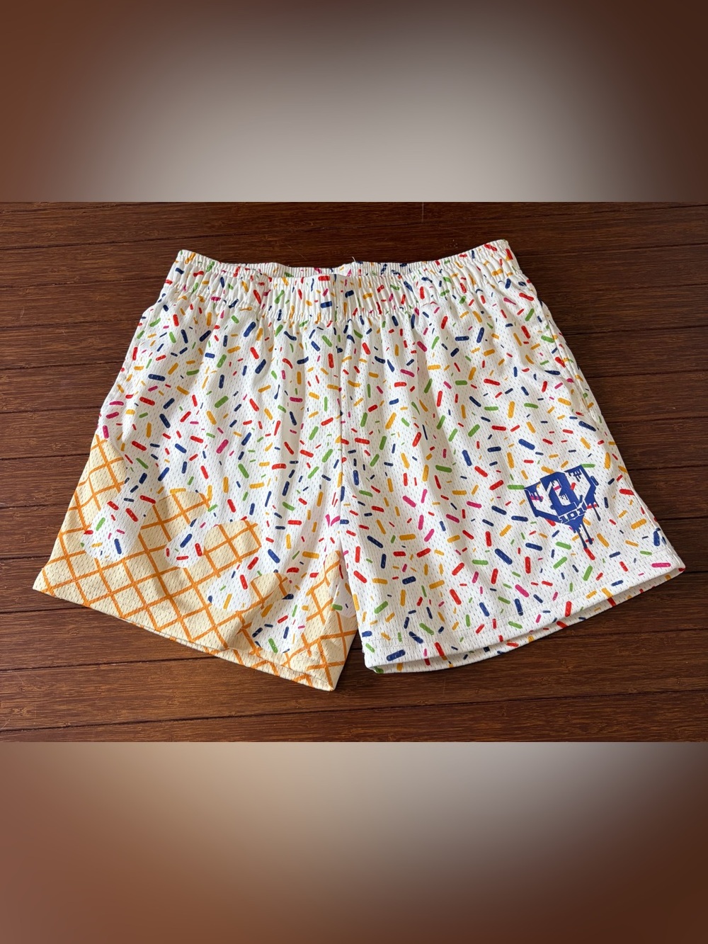 Baseball Lifestyle 101 White Ice Cream shorts in Vanilla Adult Small